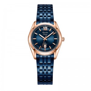 Alexandre Christie AC 8690 Rosegold Blue Lady LDBURBU